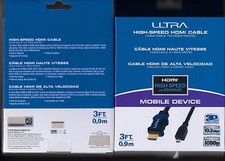 NEW 3 FT Ultra HDMI Mobile Device High-Speed Cable Ethernet 3D Compatible 10.2