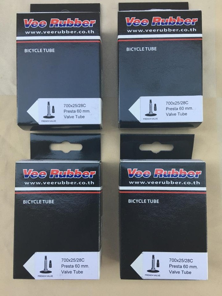 FOUR (4) 700x25C 700x28C New Bicycle Inner Tubes Presta 60mm Fixie Road ...