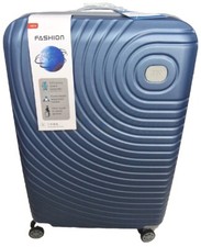 TR Hard Case PC+ABS Expandable Lightweight Large Suitcase 8 Wheel Blue + Grey