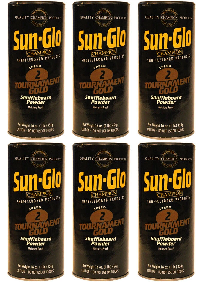 Sun-Glo Speed #2 Shuffleboard Table Powder Wax - 6 Cans