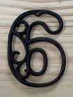 Cast Iron Number "6" Ornate Scroll Filigree Home Garden Decor Gifts w/ Screws
