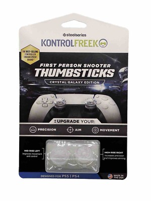 Crystal PS5|PS4 Kontrol Freek FPS Galaxy 1 Mid 1 High Rise Perfomance Thumbstick