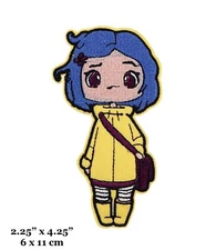 Coraline Horror Cartoon Movie Character Figure Embroidered Iron On Patch
