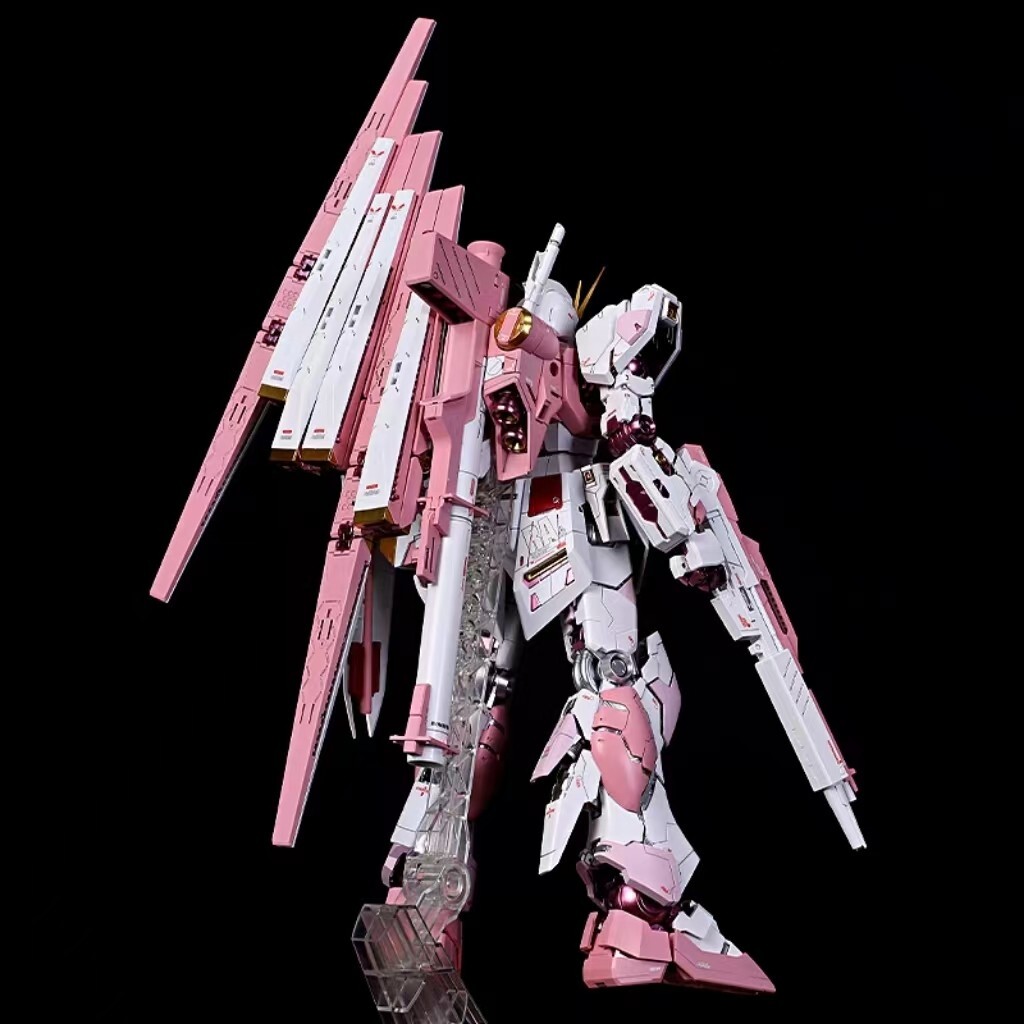 Bandai Gundam 1/100 9 in MG RX-93 fluorescent pink Nu Ver.Ka