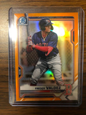 2021 Bowman Draft Chrome Freddy Valdez Orange /25 #BDC-96 - Boston Red Sox
