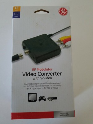 Ge rf modulator with s video port and ac adapter Ge Video Converter 87632 Rf Modulator With S Video Port And Ac Adapter Ebay