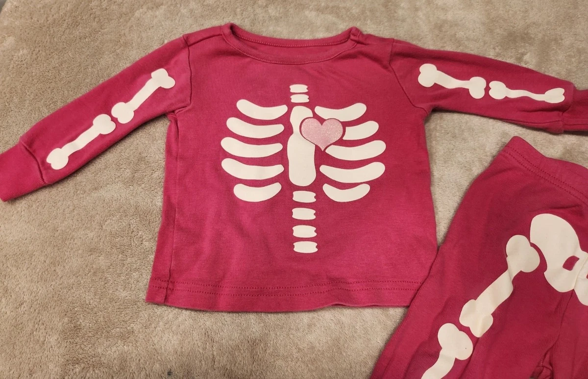 Pink skeleton online pajamas