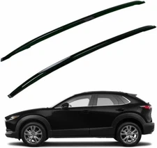 Black Roof Rails Roof Rack Side Rail for Mazda CX-30 CX30 2020-2025 Aluminum