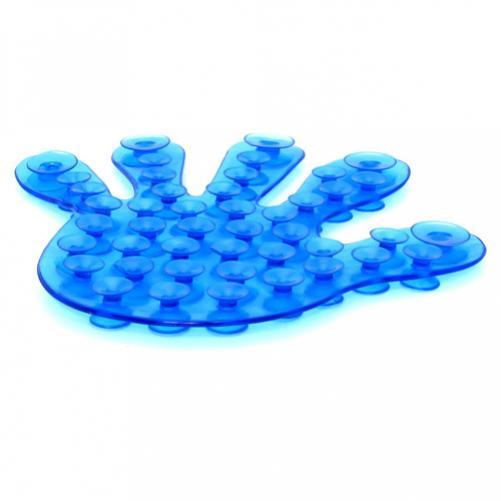 BLUE DOUBLE SIDED SUCTION CUP HOLDER HAND SHAPE NON-SLIP GRIPPER For CELL PHONES