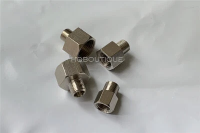 1/8 1/4 3/8 1/2 BSP TO METRIC M8 M10 M12 BRASS REDUCER FITTING CONNECTOR ADAPTER