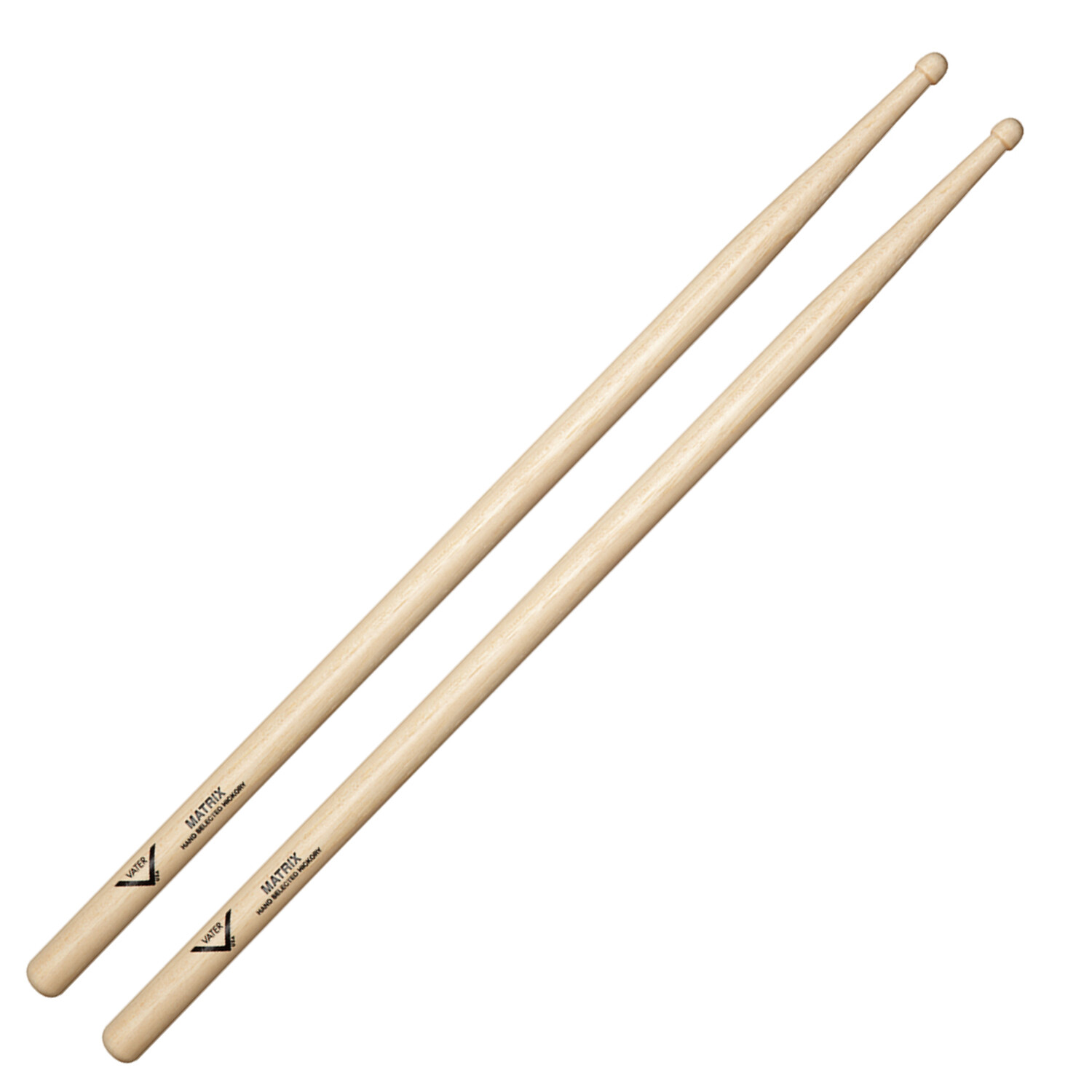 Vater Matrix USA Hickory Wood Tip Drum Sticks VHMTRXW
