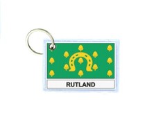 Keychain Double-Sided Print Flag United Kingdom Rutland