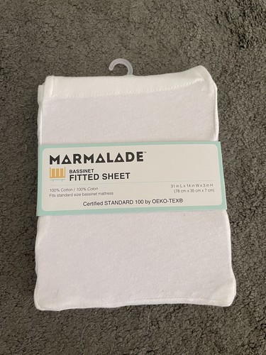 Lenzuolo con angoli in marmellata - 100% cotone - bianco - NUOVO in confezione - Foto 1 di 2