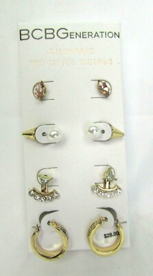 BCBGeneration BCBG Jewelry ''Celebrate The Little Things'' 4 Pair Earrings 41340