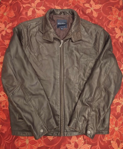 BROOKS BROTHERS Mens Dark Brown Leather 