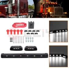 3x Smoke Cab Roof Running White LED Lamp for 08-16 Chevy Silverado/GMC Sierra