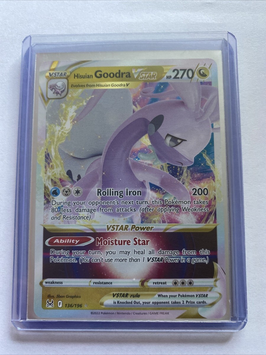 Hisuian Goodra VSTAR 136/196 Full Art Ultra Rare Pokemon Card Lost Origins  Mint