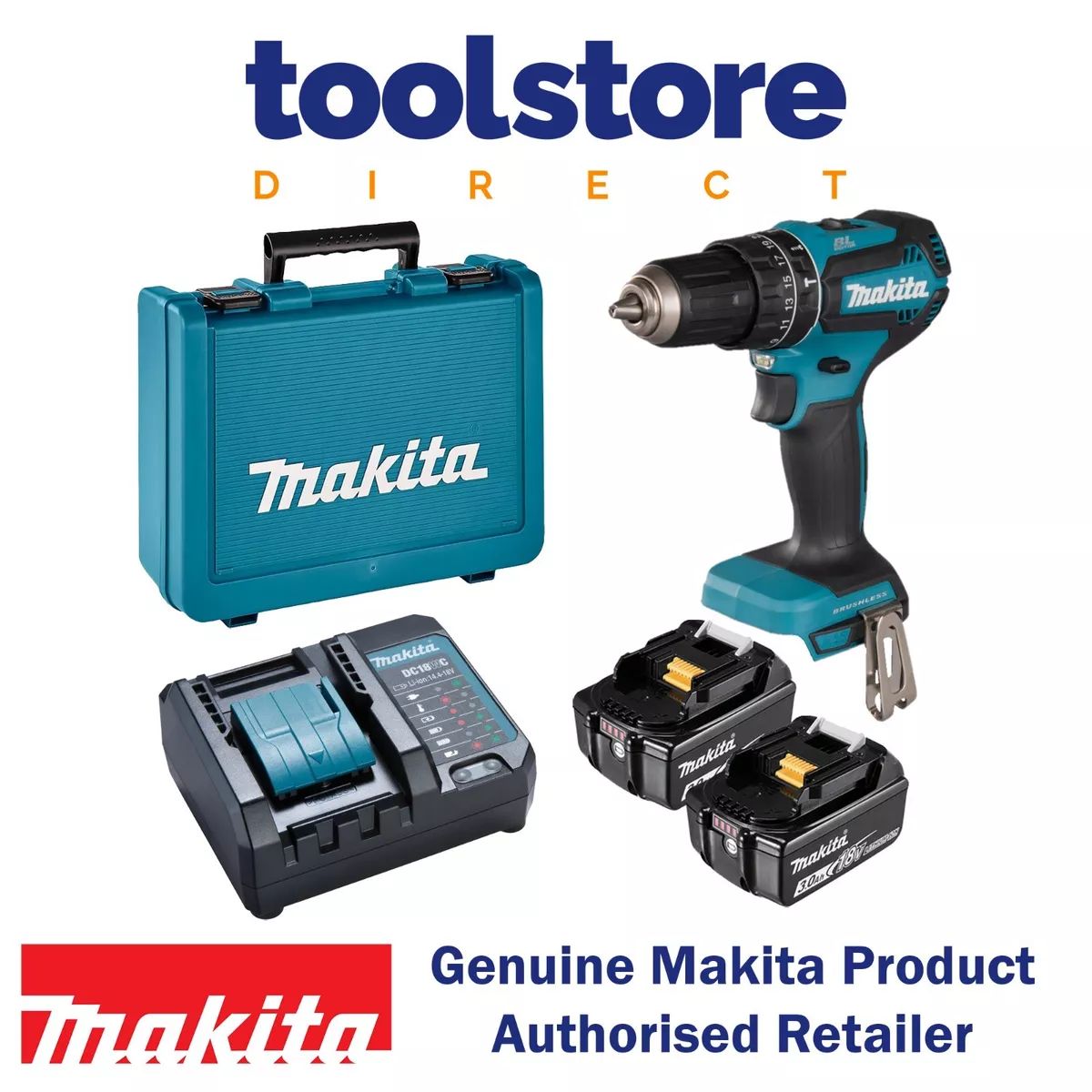 Chargeur et batterie Makita Power Source Kit 18 V : 2x BL 1830 B