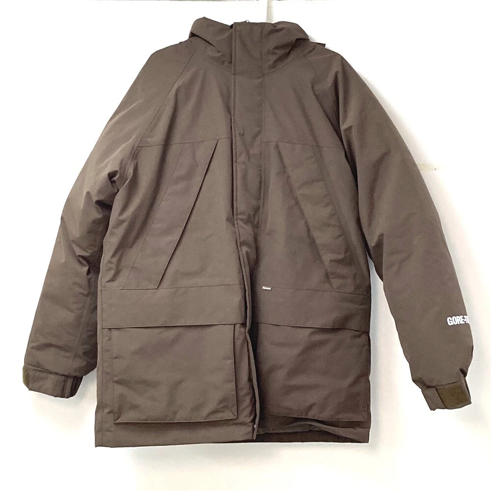 VESTE PARKA TAMPON SUPREME 18AW GORE TEX 700 Fil inutilisée marron