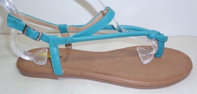 teal colored sandals