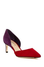 Via Spiga Ava d'Orsay Pump Purple Red Suede - US 6.5