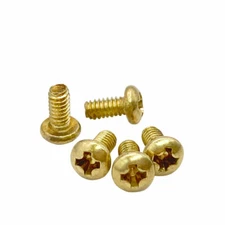 2#-56 Brass Inch Bolts UNC Round Head Screw Phillips Pan head screws 