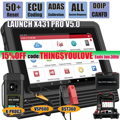 2025 LAUNCH X431 Pro V5.0 Elite Bidirectional Car Diagnostic Scanner ECU Coding