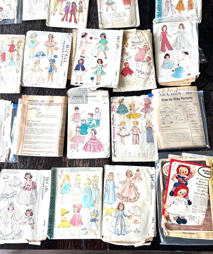 Vtg Doll Sewing Patterns Lot of 35+ McCalls Simplicity Butterick 1950s-1980s - Picture 2 of 5