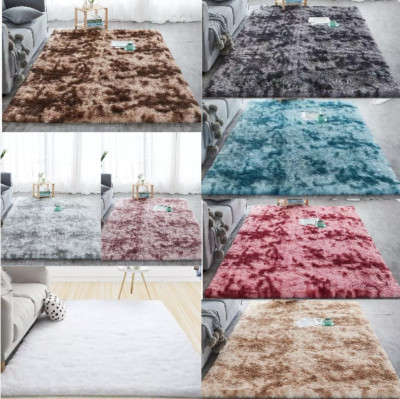 Flauschige Teppiche Groß Shaggy Teppich Schlafzimmer Wohnzimmer Antirutsch Weich Teppich Fußmatte