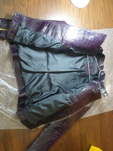 Dark Purple Men's Real Crocodile 