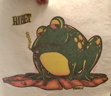 Original Vintage Roach 1972 Ribet Frog Iron On Transfer DAYGLO