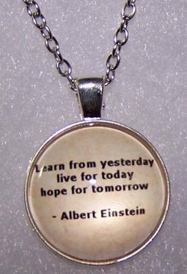 Silver 20'' necklace WORD WISDOM  EINSTEIN men Pendant charm female Free 10 GIFT 