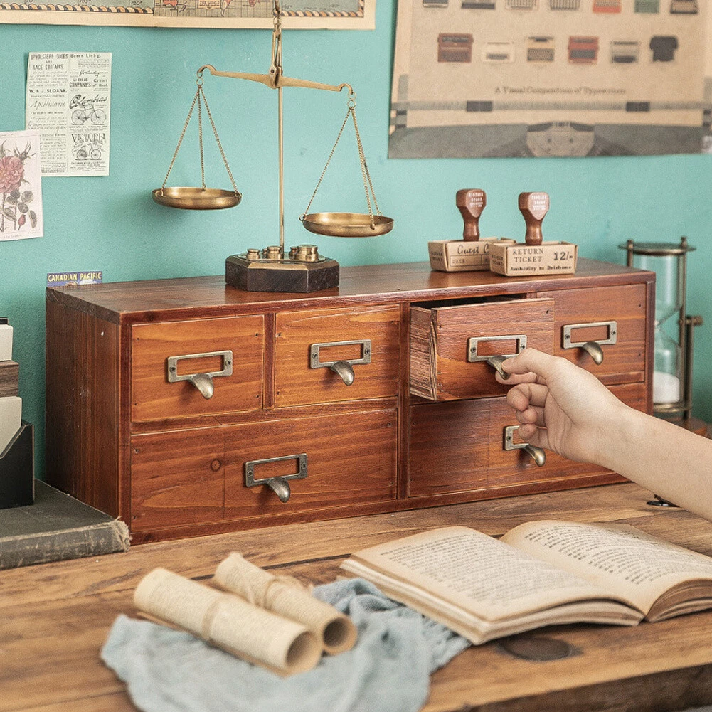 Wooden chest of 6 drawers deals