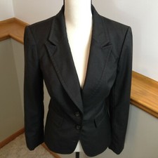 THE LIMITED Polyester Blend Pointed Lapel Brown Blazer Women's Size 6