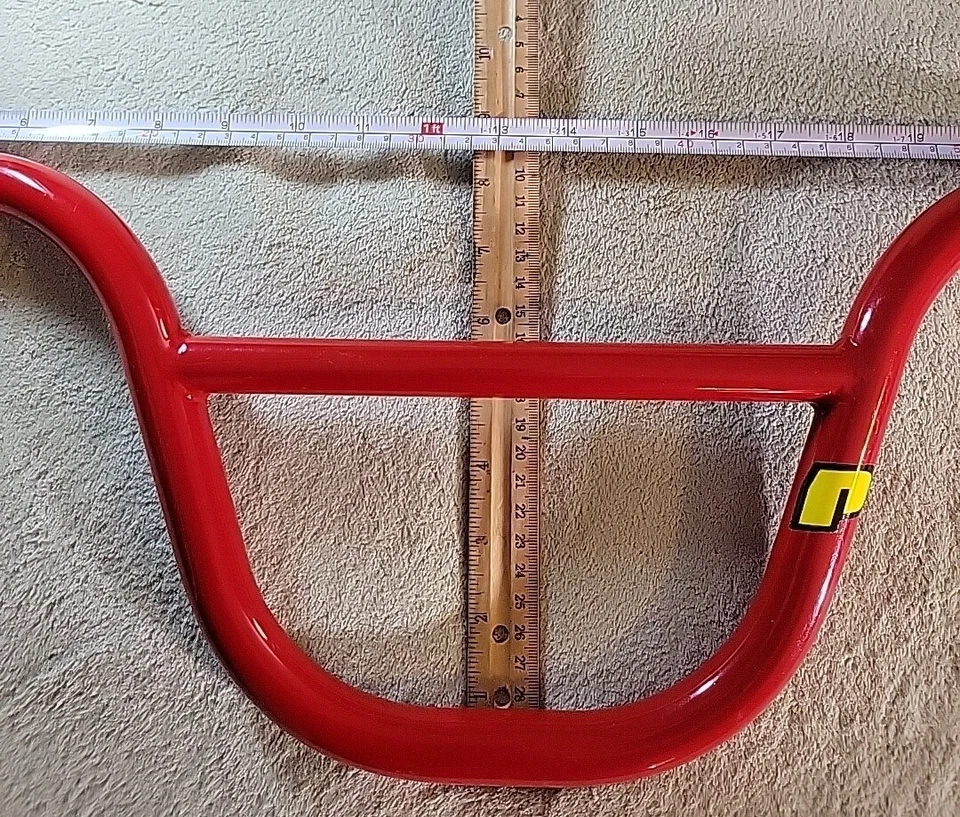 Guidões Powerlite Powerbend BMX anos 90 alumínio sem cortes especialista refinado vermelho 🔥 - Imagem 4 de 4