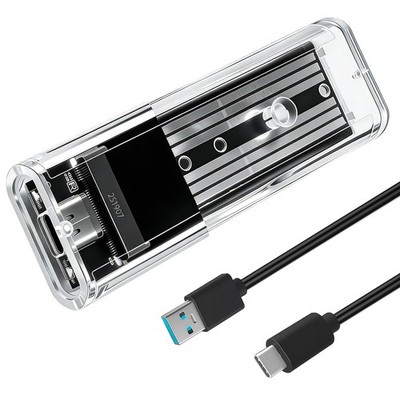 SSD Gehäuse M2 SATA USB C Adapter Werkzeuglos Extern Tragbar 2230 2242 2260 2280