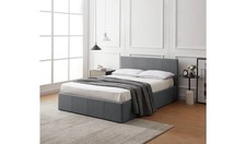 Heathdon Kingsize Ottoman Bed Grey End Lift Storage Bedroom Furniture