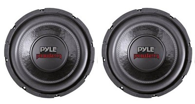 PYLE PLPW6D 6'' Dual Voice Coil 4-Ohm Black Car Stereo Audio Subwoofers (2 Pack)