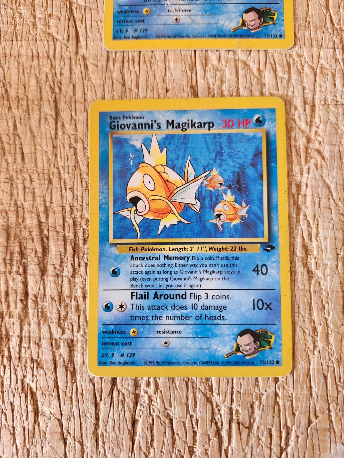 Giovanni's Magikarp 73/132 Common 1st Edition Gym Challenge Pokémon Card HP/DMG