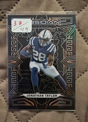 2023 Panini Obsidian - Jonathan Taylor #41 Electric Etch Orange /49