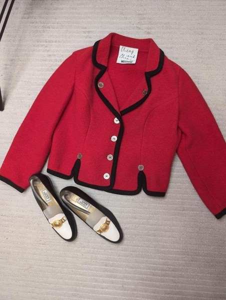 Women Moschino Blazer Black Wool 34