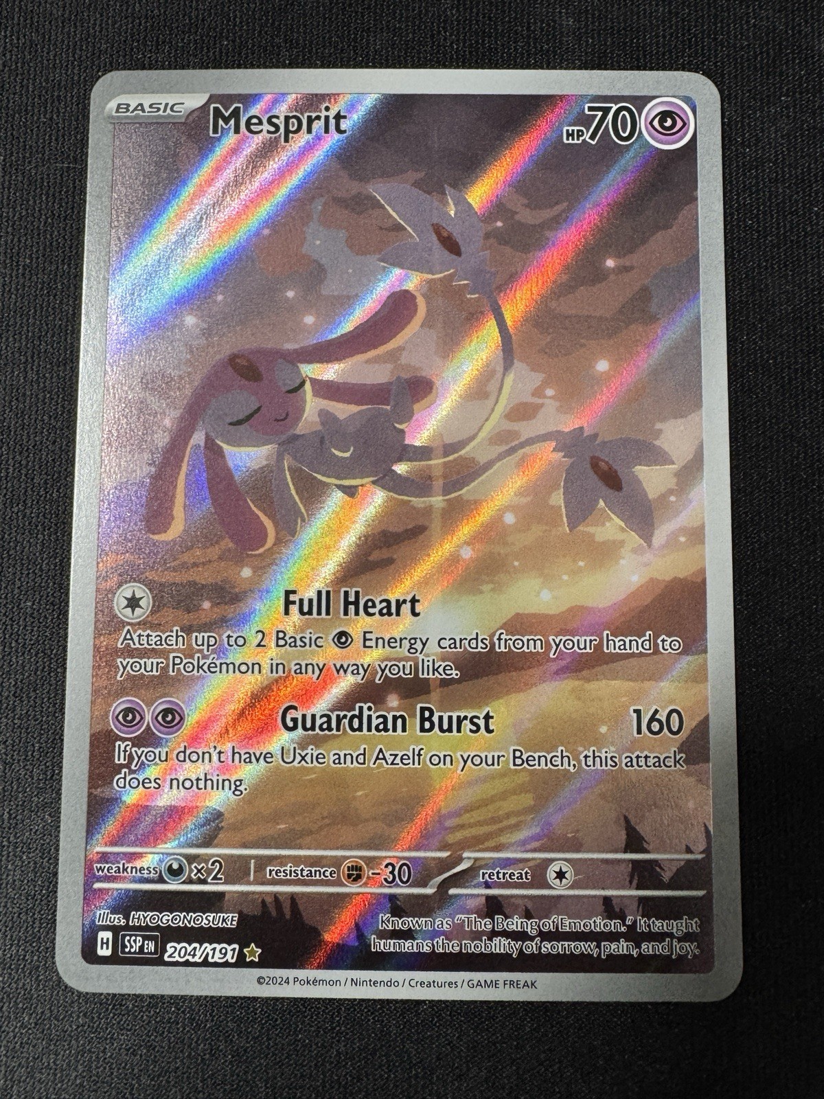 Mesprit 204/191 Surging Sparks Illustration Rare Holo NM Pokemon Card TCG