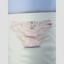 VICTORIA'S SECRET PINK Bikini Panties Cheeky Pink Lace Trimmed SZ Med NEW
