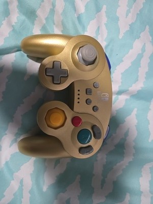 Nintendo Switch Power A Gamecube Style Wireless Controller Gold Tested Works