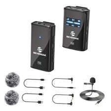 Wireless Lavalier Microphone for Cameras Camcorder,Noise Cancellation,328ft