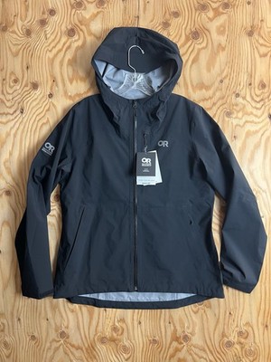 Outdoor Research Freewheel MTB Stretch Rain Jacket Womens L Bike Riding Full Zip