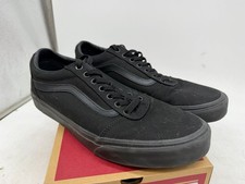 Vans Ward Old Skool Sneakers Women's Triple Black Canvas Lace-Up Low Top - 11