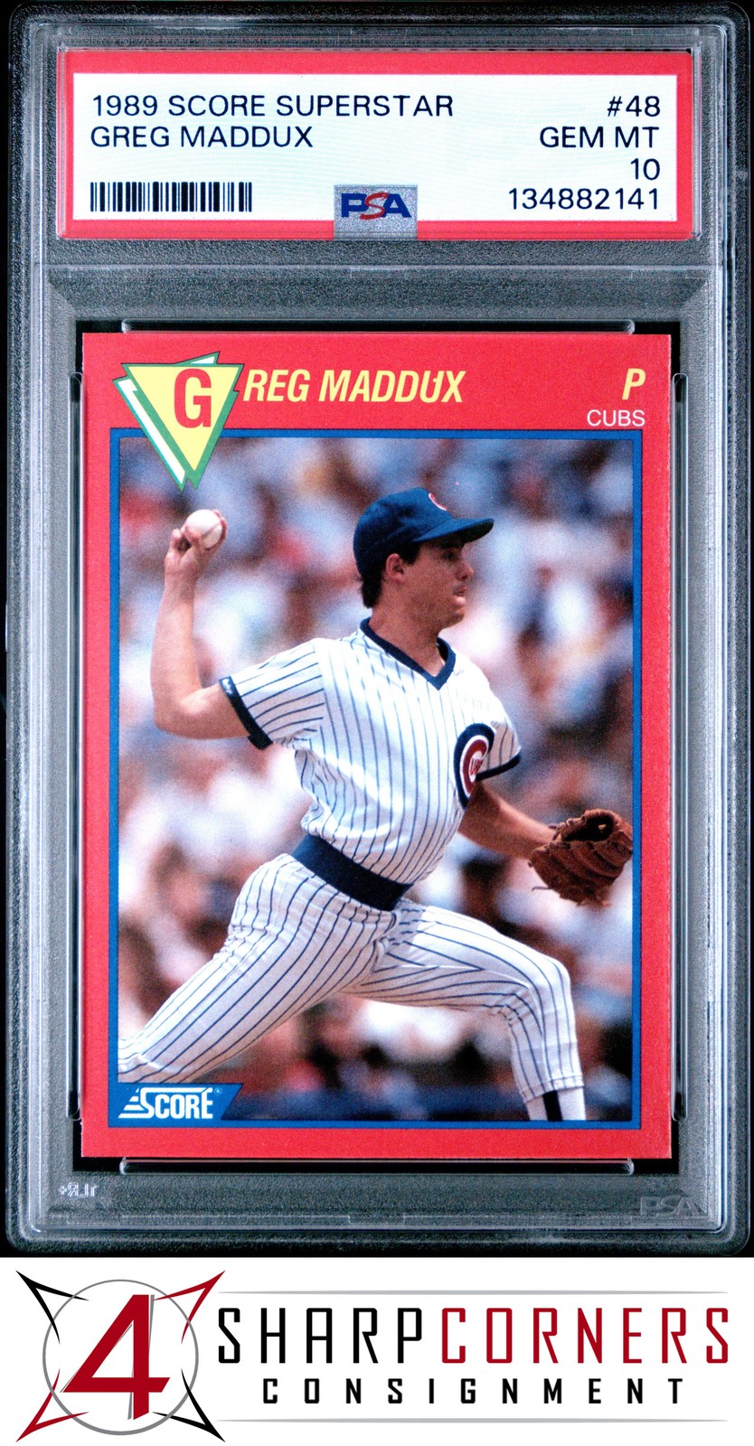 1989 SCORE SUPERSTARS #48 GREG MADDUX CUBS HOF PSA 10
