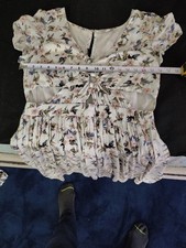 American Eagle Outfitters Women's Size LG Dress Multi Color Floral Short Sleeve