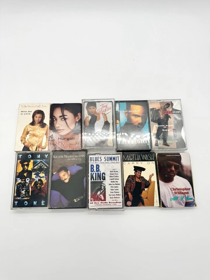 Lot of 11 Vintage R&B & Soul Cassette Tapes – Toni Braxton, B.B. King, Bobby... Foto 2 de 4